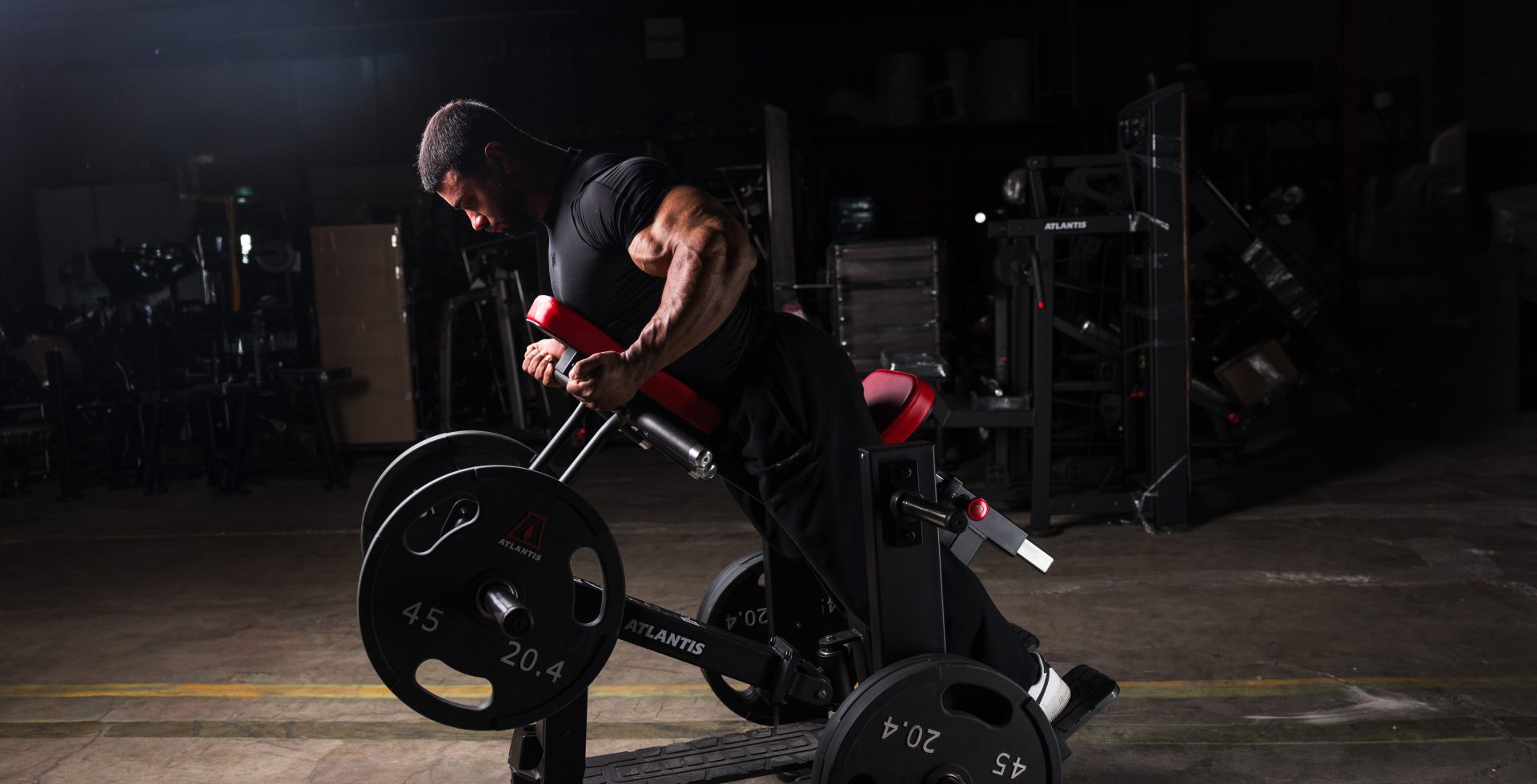Atlantis PW625 Incline T-Bar Row plate loaded back machine