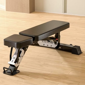 Foldable Strength Training Bench with Metal Frame